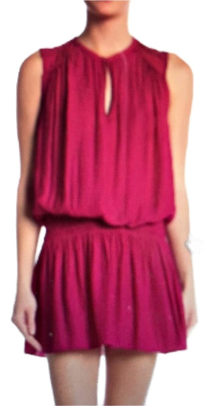 RAMY BROOK Sallie Smocked MIni Dress Size Small in Fuchsia Pink
